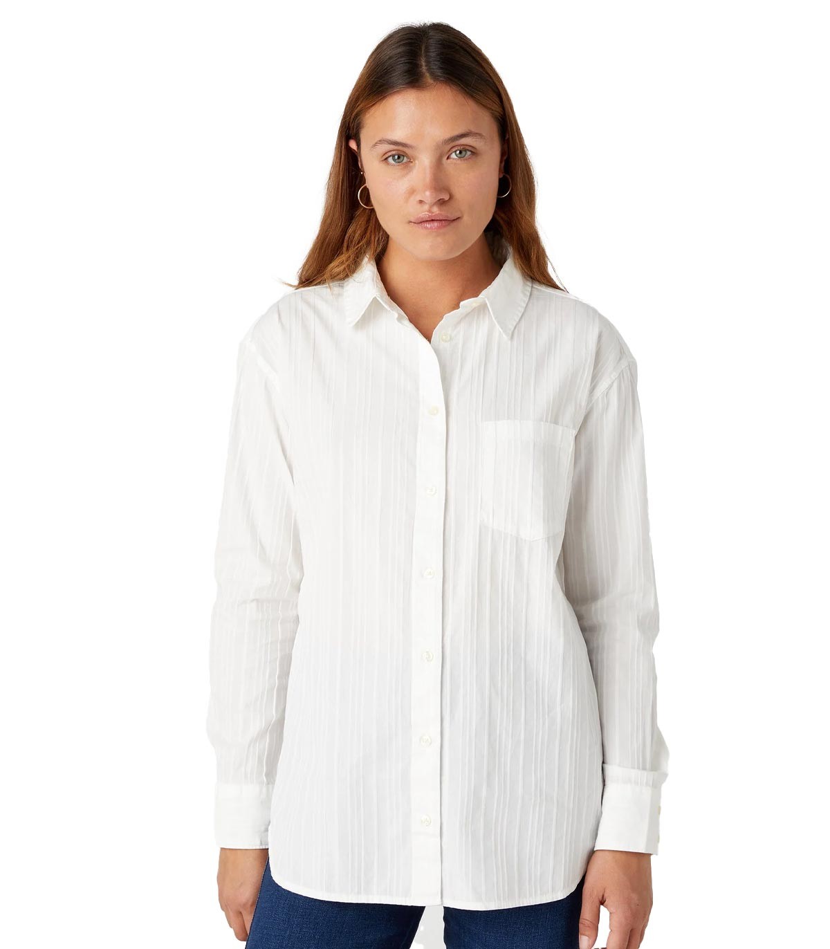 Wrangler - Camisas Y Blusas 1 Pkt Shirt Worn White, M