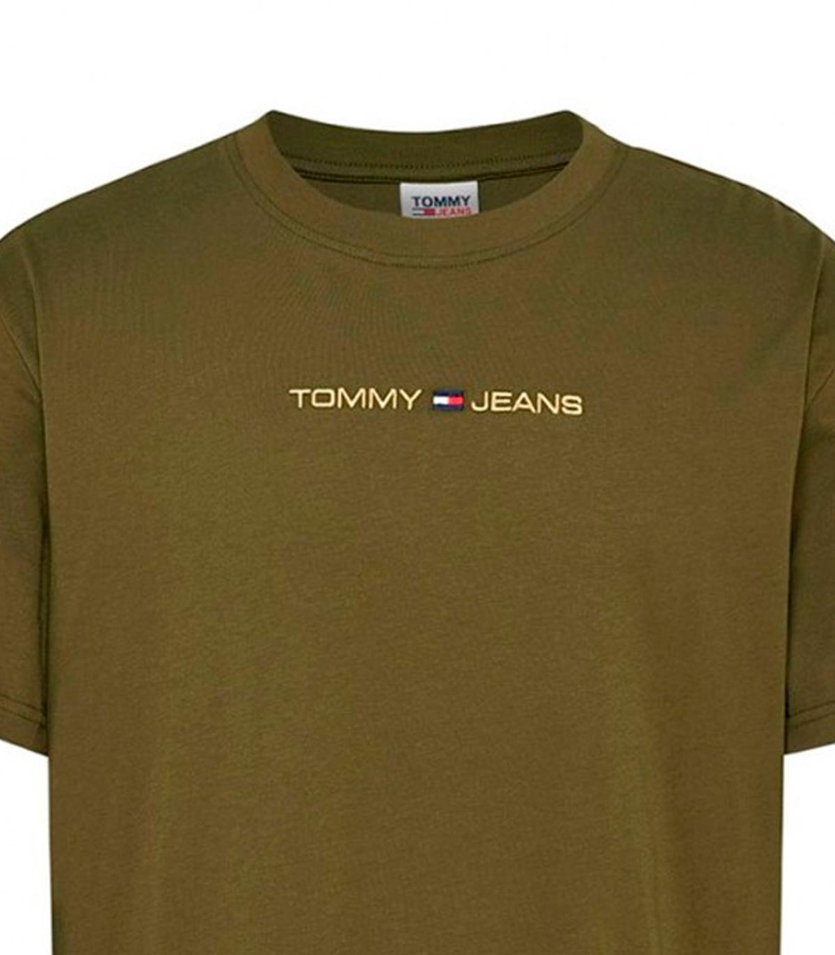 Tommy Clsc Linear Tee Gold - Camisetas Hilfiger Tjm